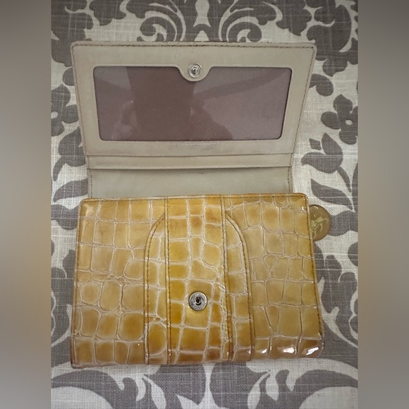 MCM Women's Tan Crocodile-Embossed Wallet - Picture 6 of 12